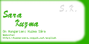 sara kuzma business card