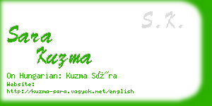 sara kuzma business card